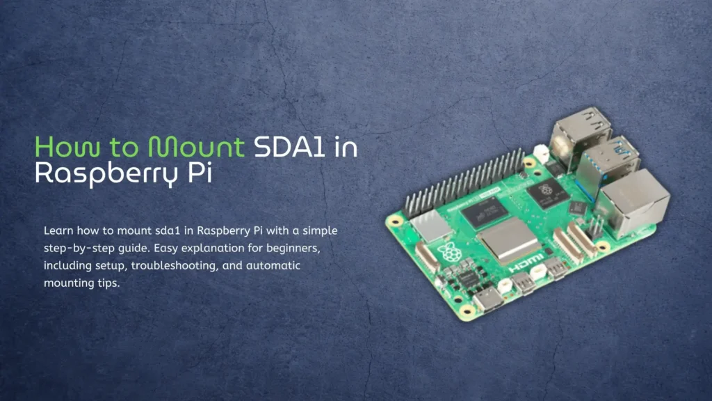 How to Mount SDA1 in Raspberry Pi