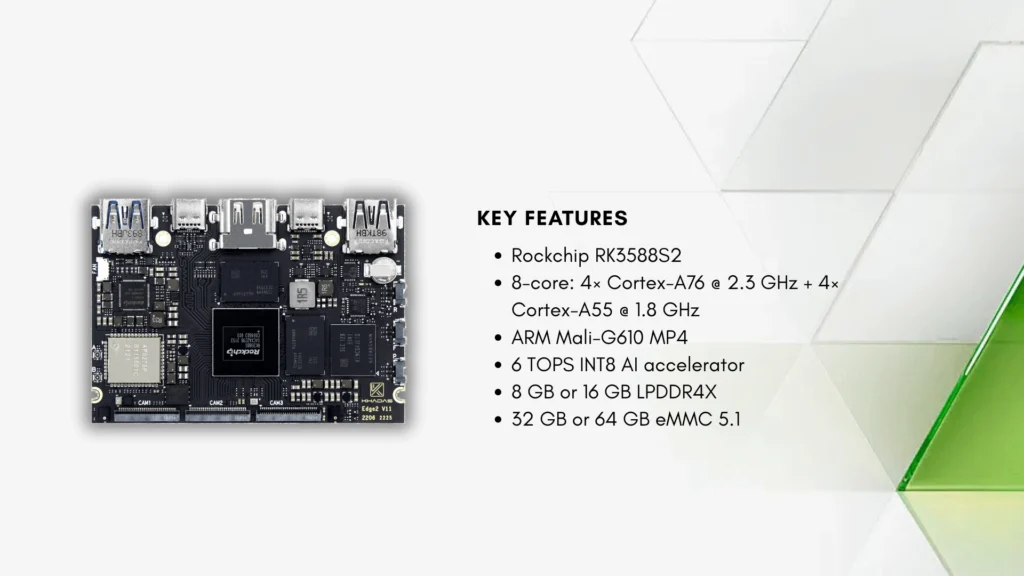 Khadas Edge2 compact single-board computer powered by the Rockchip RK3588S