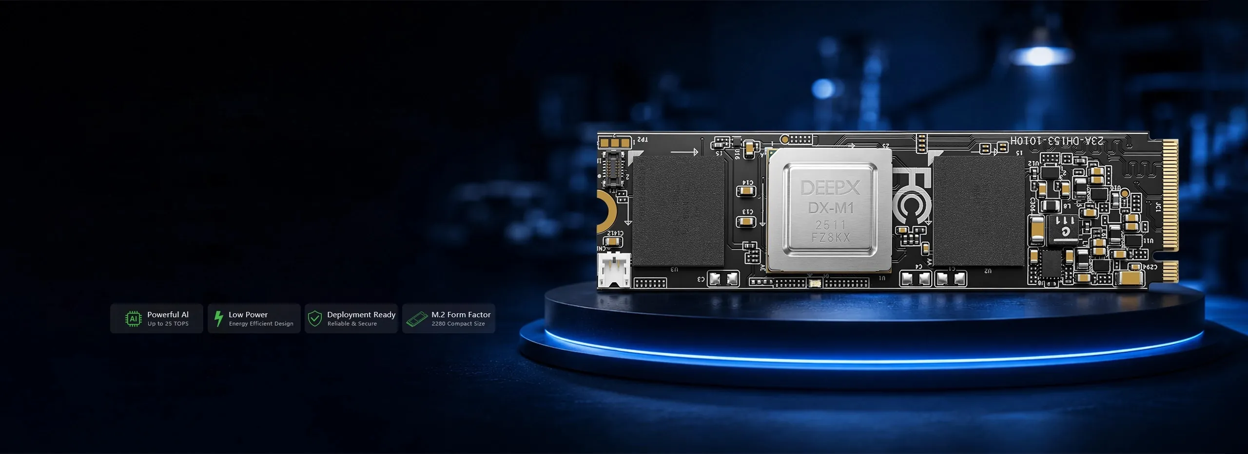 DEEPX DX-M1 M.2 AI accelerator with up to 25 TOPS performance